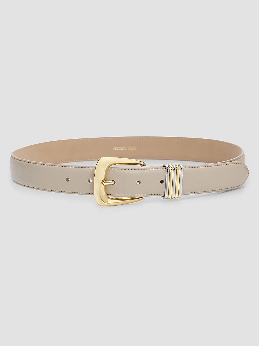 Women's Arch Leather Belt - Oat - Size XL