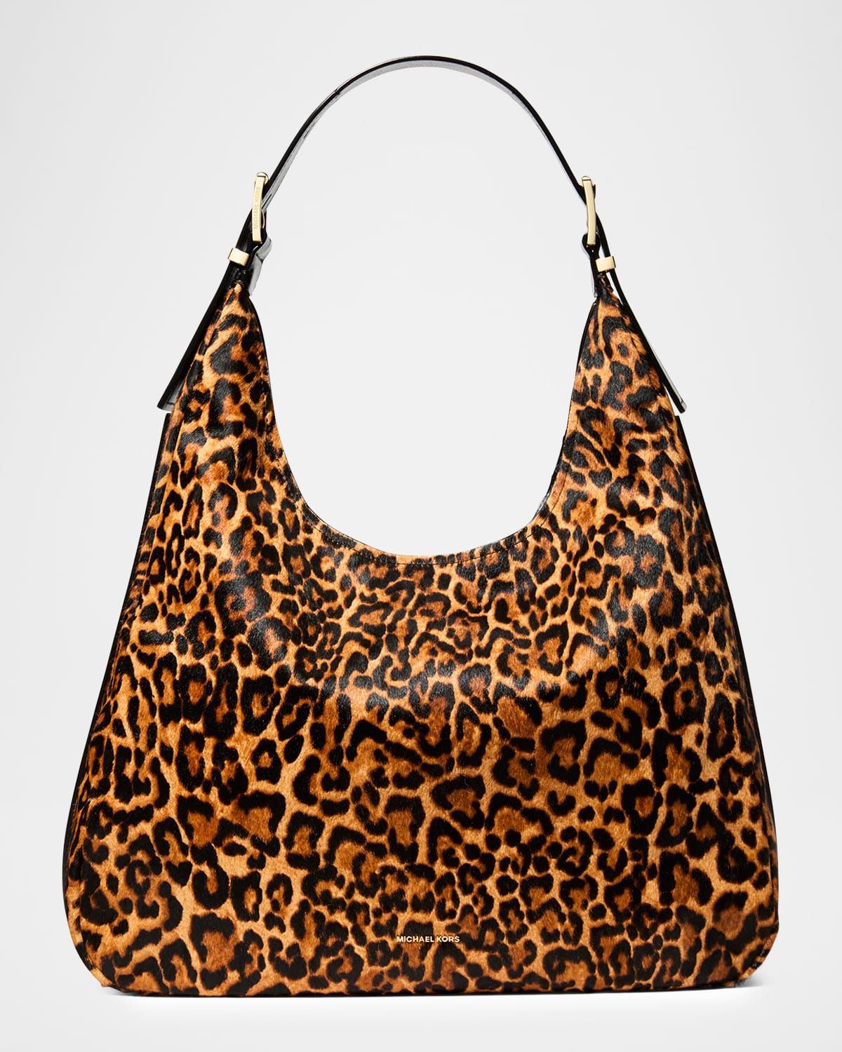 Nolita Large Leopard-Print Calf Hair Hobo Bag