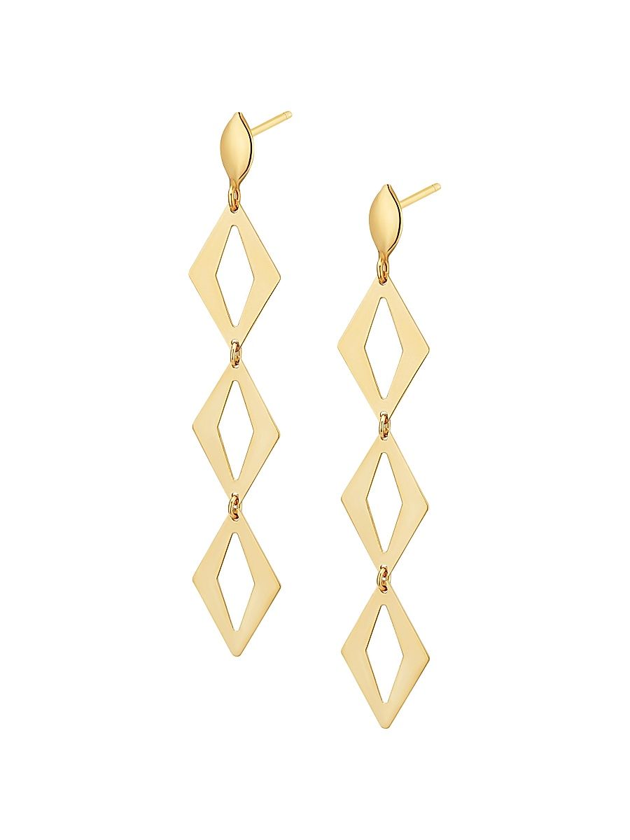 Women's 14K Yellow Gold Cascade Drop Earrings - Gold