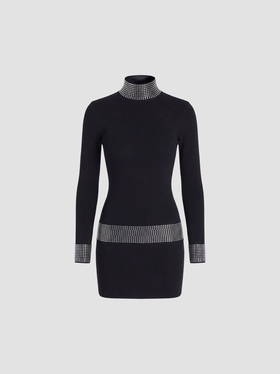 Women's Naema Embellished Knit Mini Dress - Black - Size XS