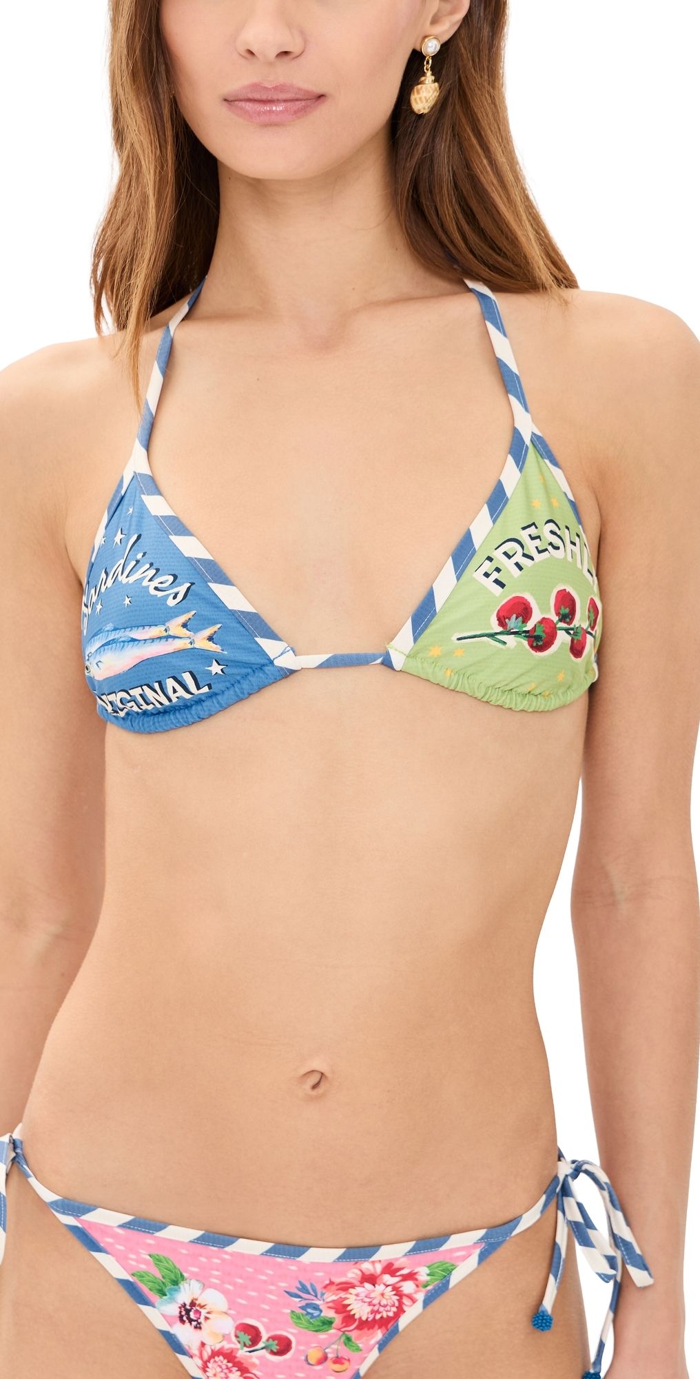 Agua Bendita Ludovica Basket Reversible Triangle Top Multicolor L