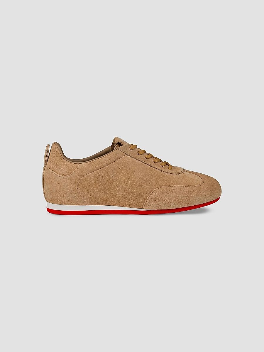 Christian Louboutin Women's Eleonora Flex Suede Sneakers - Lionne - Size 12