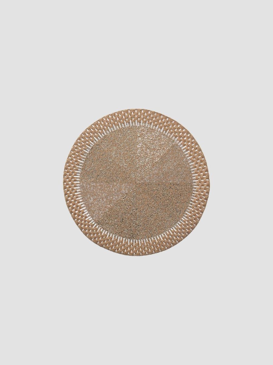 Kim Seybert Palisade Beaded Placemat - Yellow
