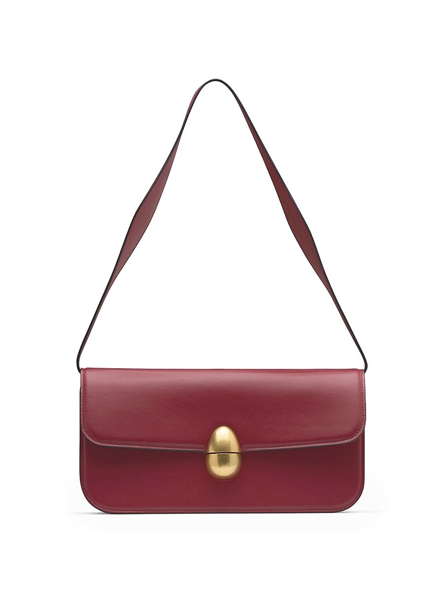 Women's Phoenix East To West Leather Shoulder Bag - Ruby