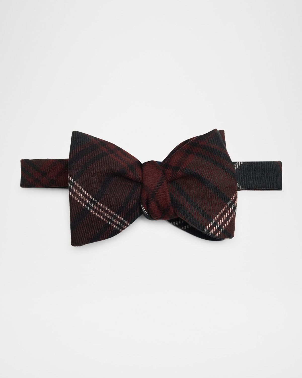 Men & apos;s Wool and Cashmere Tartan Plaid Bow Tie