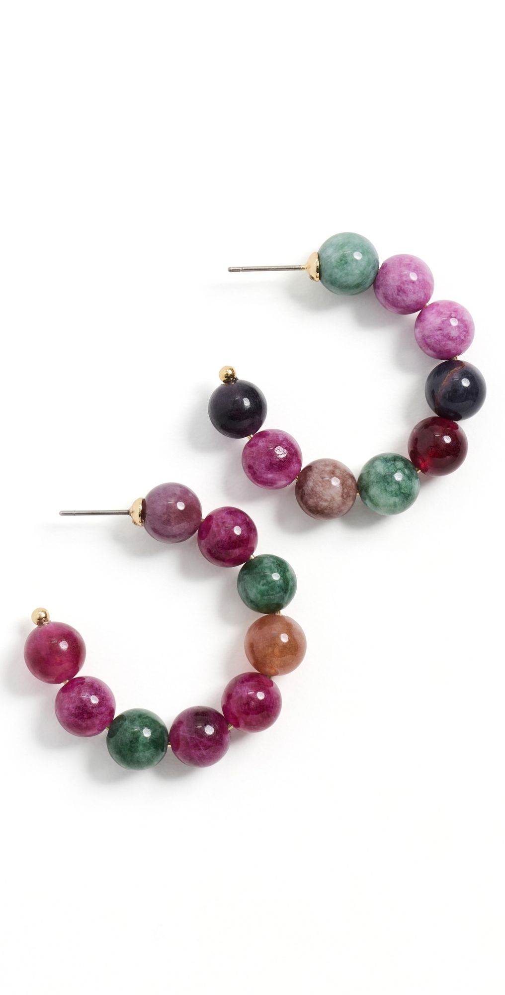 Lele Sadoughi Diana Hoop Earrings Wildberry Tourmaline One Size
