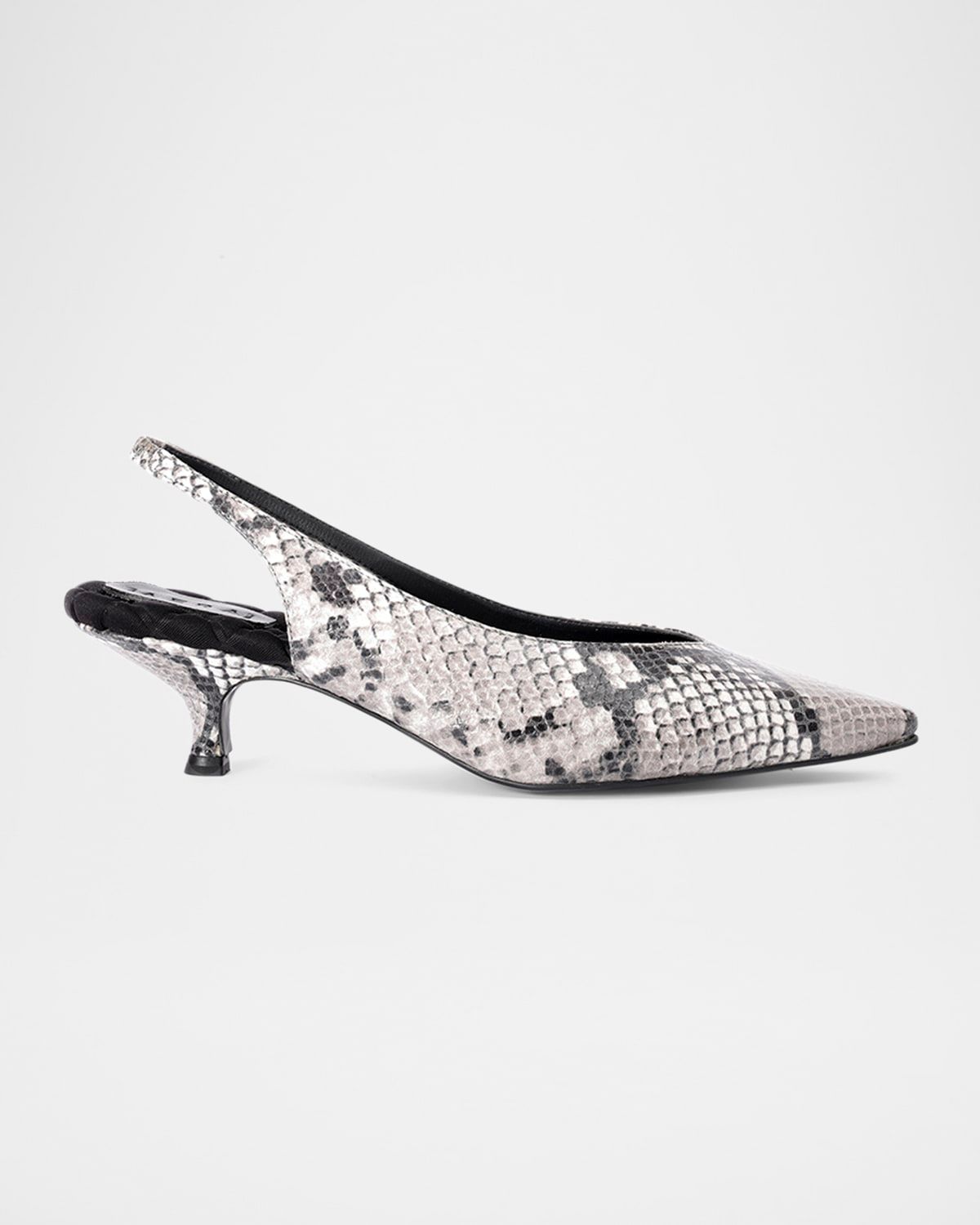 Silvana Python-Embossed Slingback Pumps