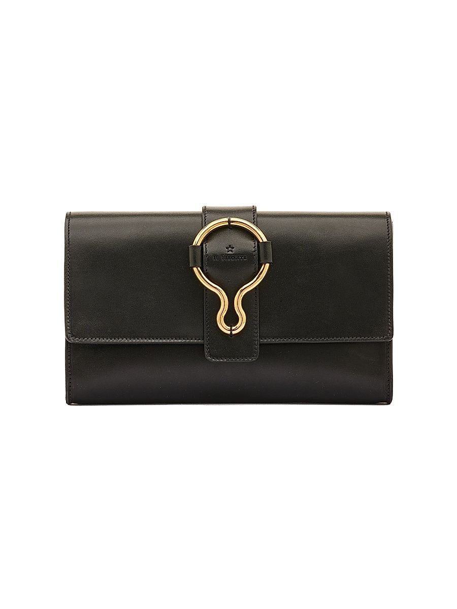 Women's Consuelo Leather Clutch - Black