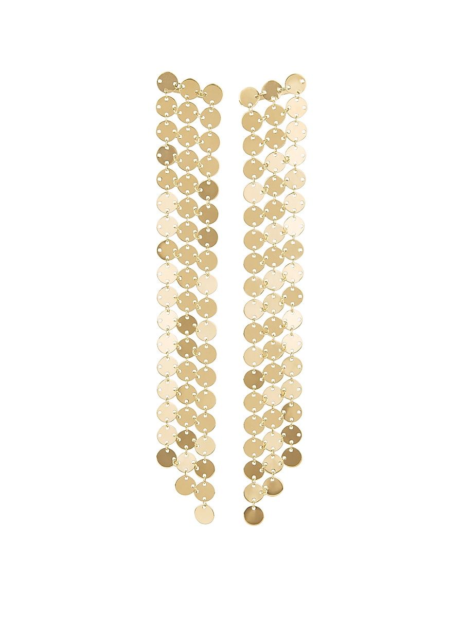 Women's 14K Yellow Gold Chainmail Earrings - Yellow Gold