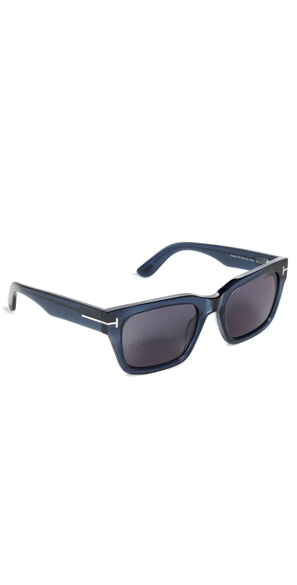 Tom Ford Andy Sunglasses Shiny Transparent Navy Blue One Size