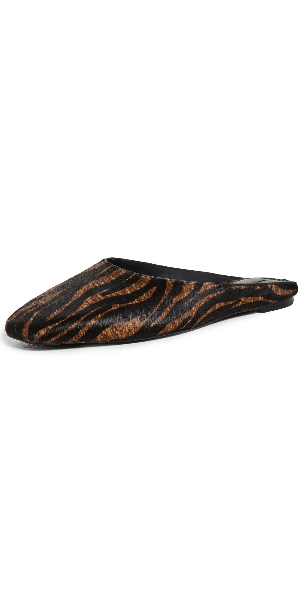 Black Suede Studio Lucia Flats Brown Zebra Pony Hair 37