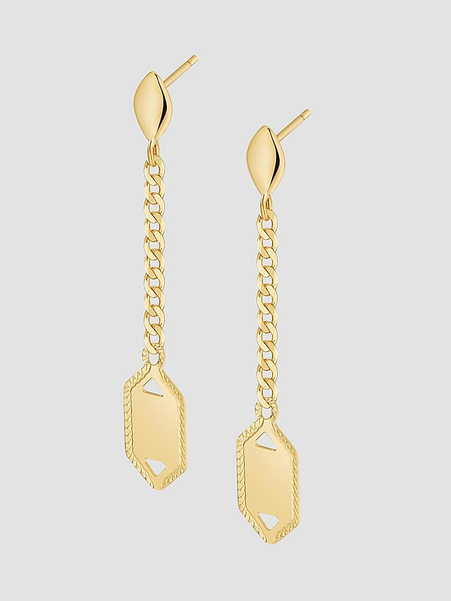 Women's 14K Yellow Gold Anthem Drop Earrings - Gold