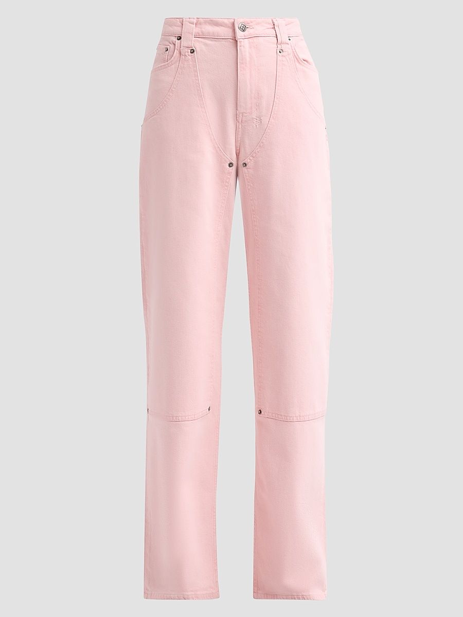 Women's Low Rider Stretch-Denim Straight-Leg Carpenter Jeans - Pink - Size 24