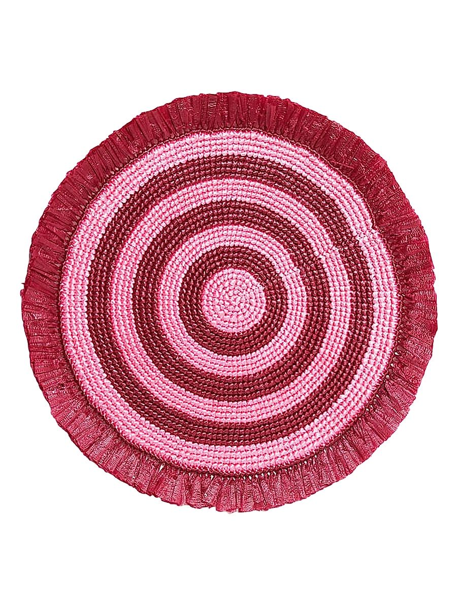 Woven Fringe Placemats Set of 4 - Pink