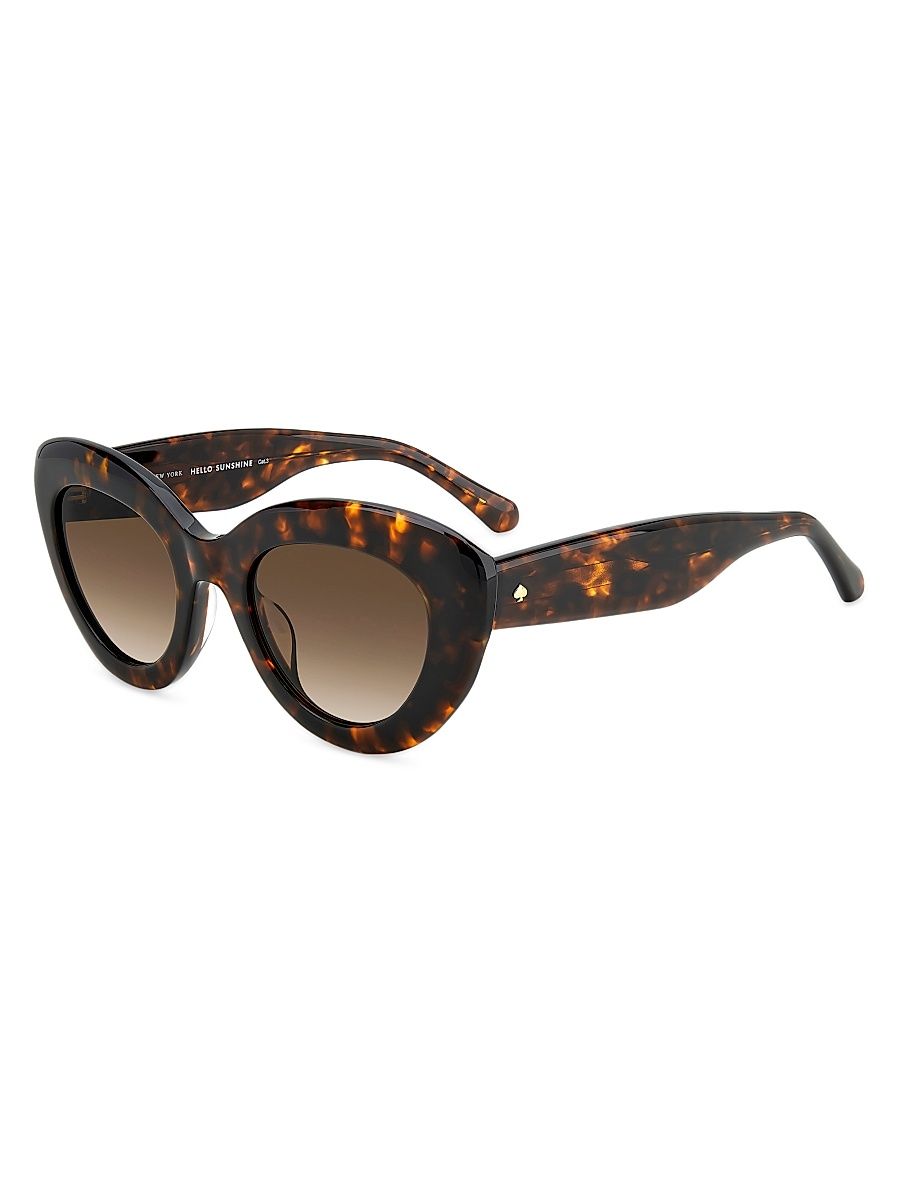 Women's Capri 50MM Round Sunglasses - Havana Graident Brown
