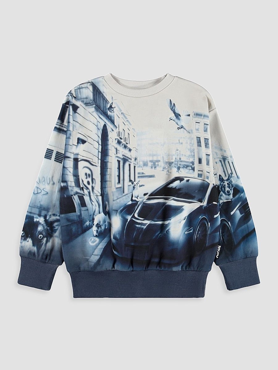 Little Boy's & Boy's Mattis Racecar-Print Cotton Sweatshirt - Curiocity - Size 8