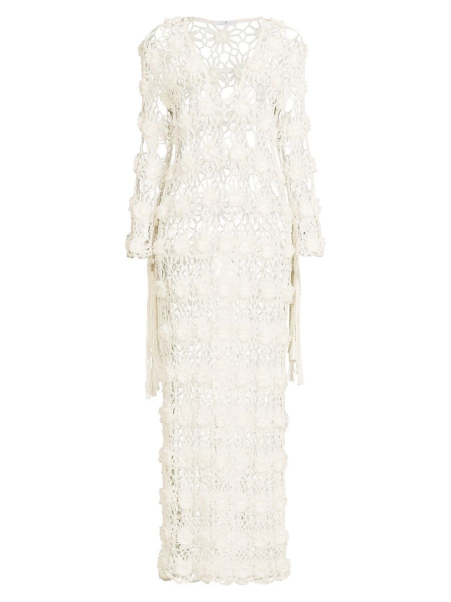 Women's Luna Crochet Cover-Up Dress - Ivory