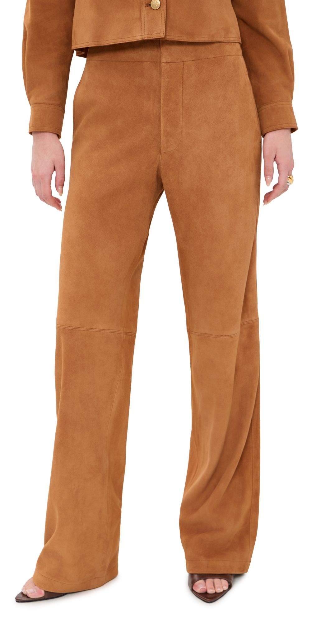 Ulla Johnson Freja Suede Pants Cognac 6