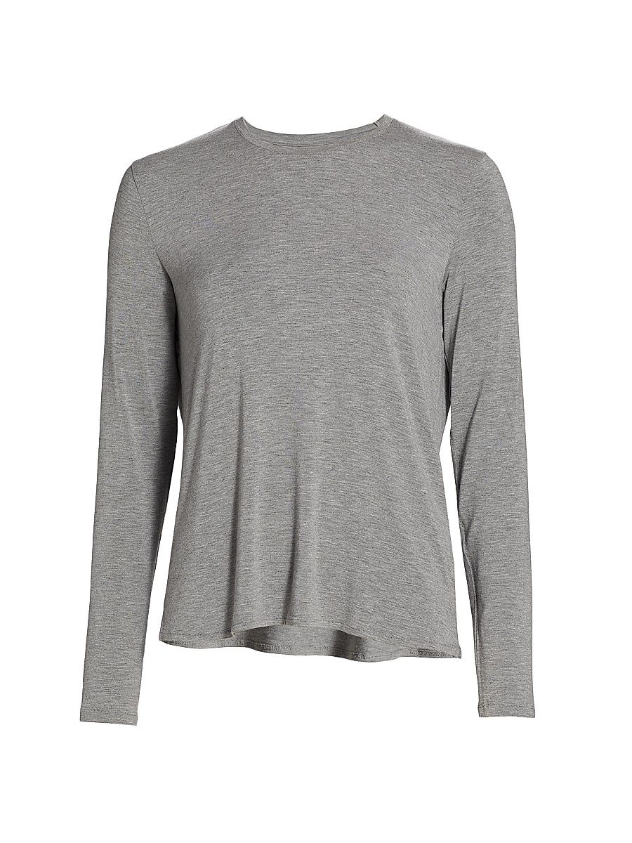 Women's Soft Touch Long Sleeve Tee - Gris Chine - Size XS