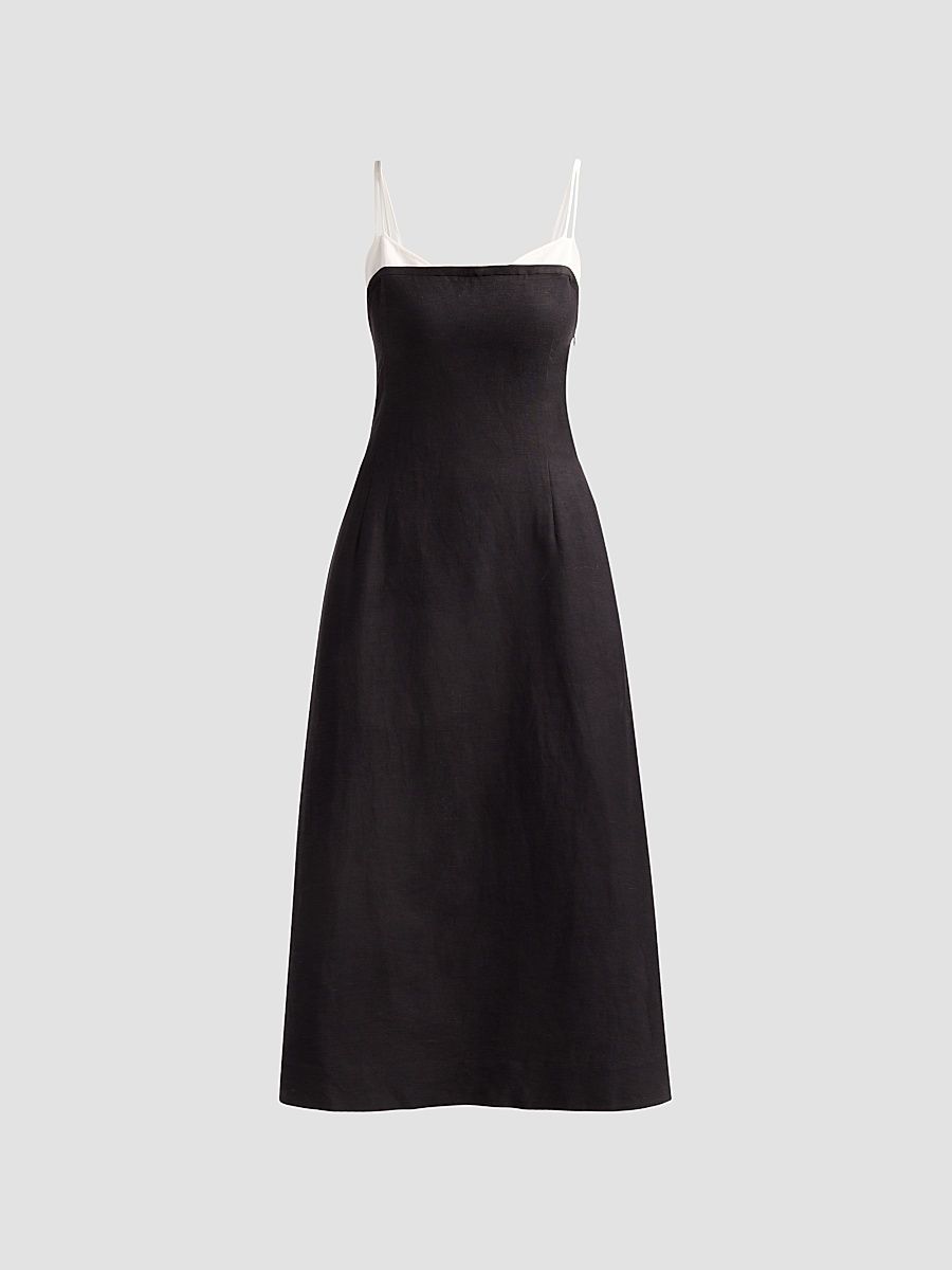 Women's Corabeth Colorblocked Midi-Dress - Black Multi - Size Large