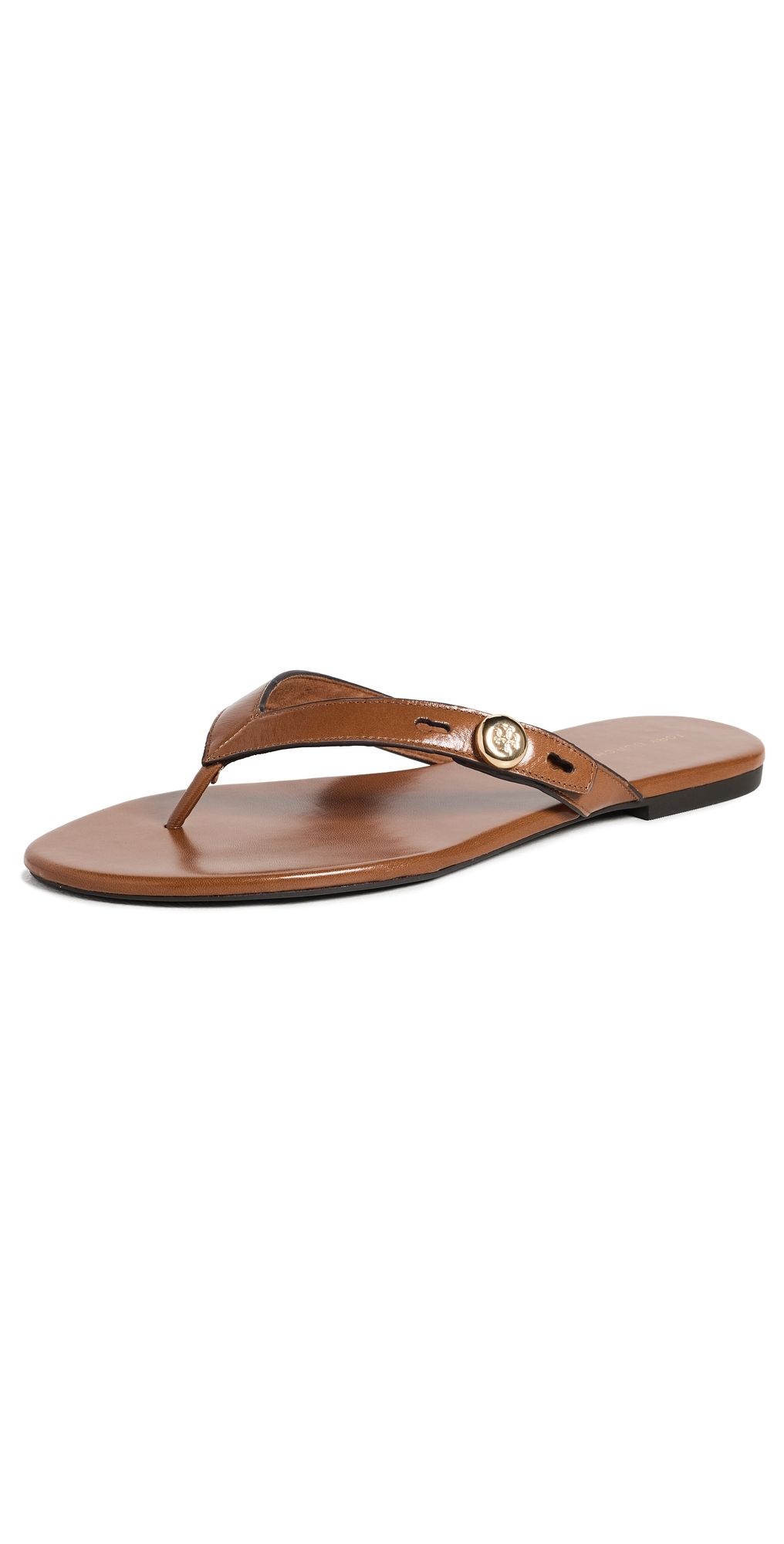 Tory Burch Romy Thong Sandals Classic Cuoio 7