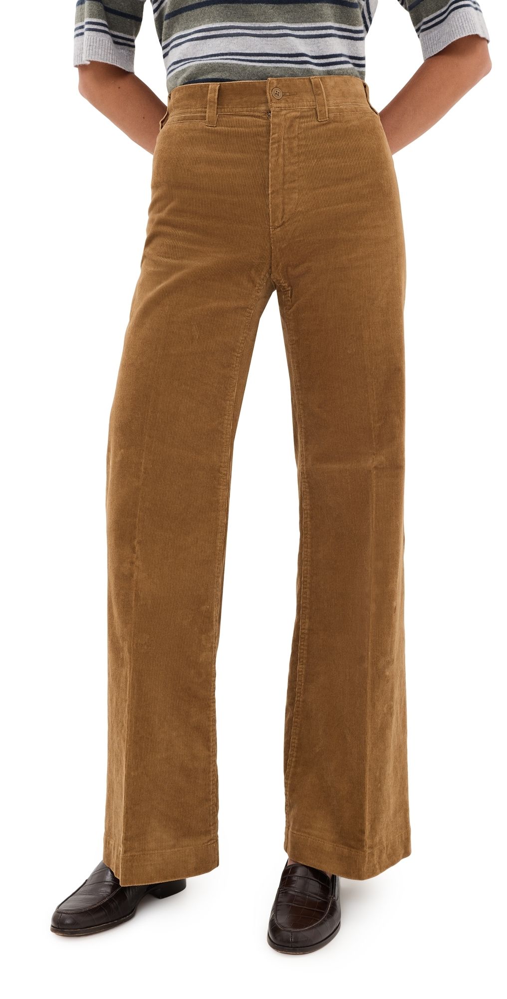 Polo Ralph Lauren Thin Wale Corduroy Flare Pants Tan 6