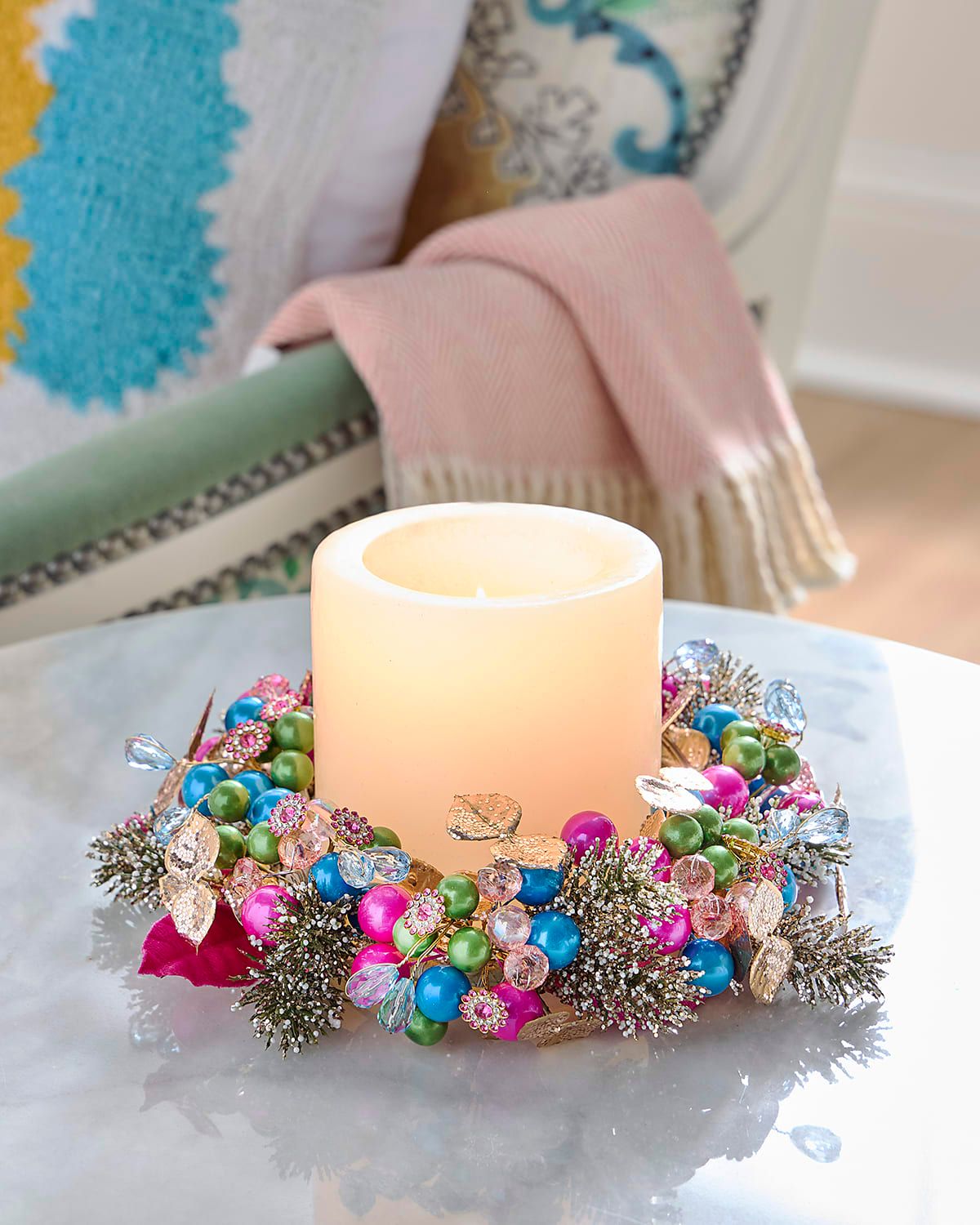 4" Vivid Charm Candle Wreath