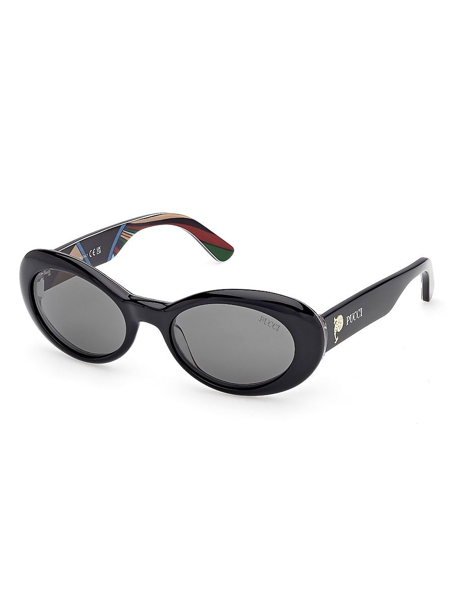 Women's 53MM Oval Sunglasses - Black