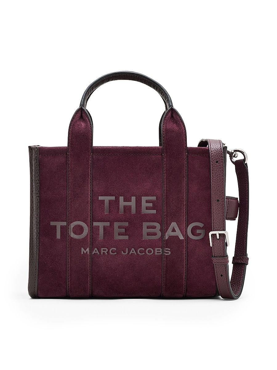 Women's The Suede Small Tote Bag - Dark Plum