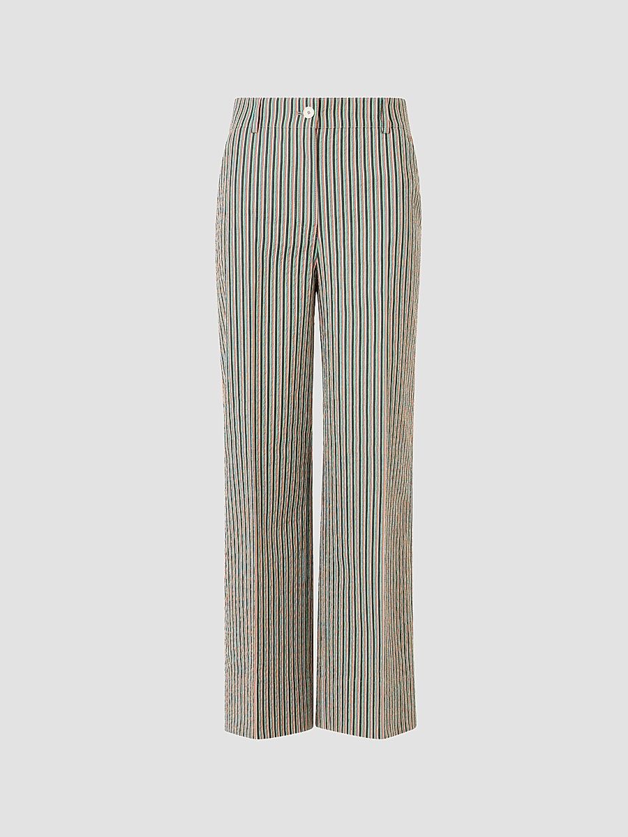 Women's Chiara Seersucker Crop Pants - Size 16