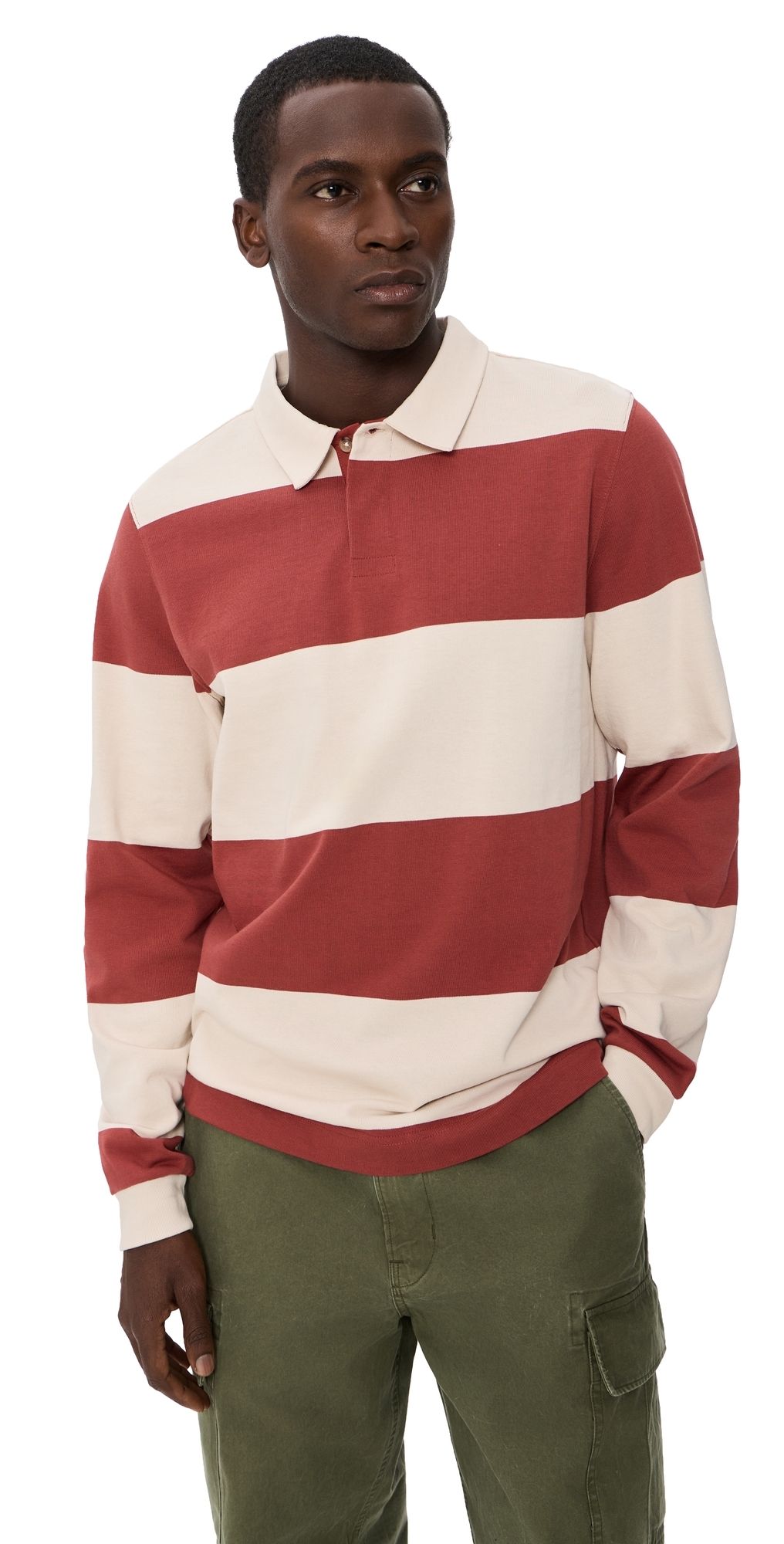 PS Paul Smith Men's Long Sleeve Popover Brick Red XL
