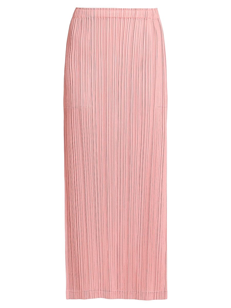 Women's Thicker Bottoms Plissé Maxi Skirt - Coral Pink - Size Large