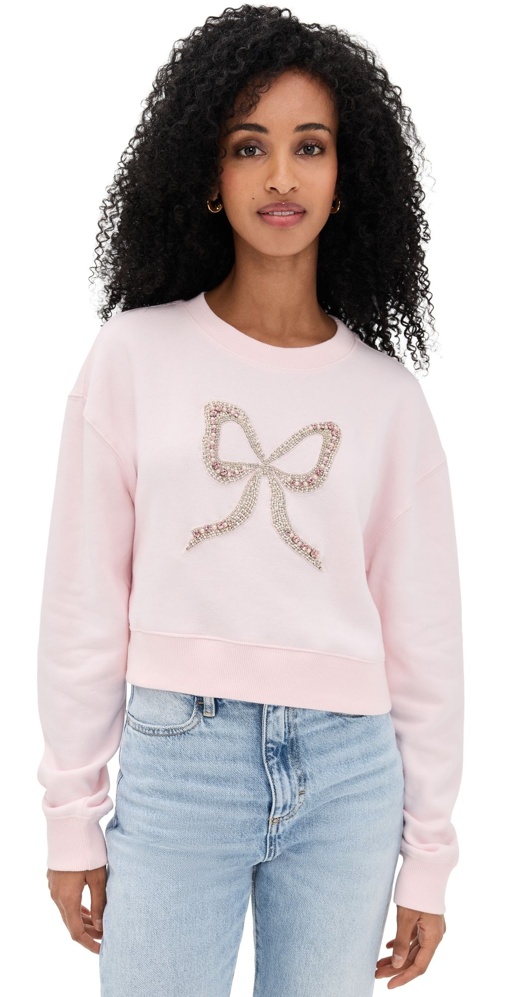 LoveShackFancy Rylan Pullover Wistful Pink M