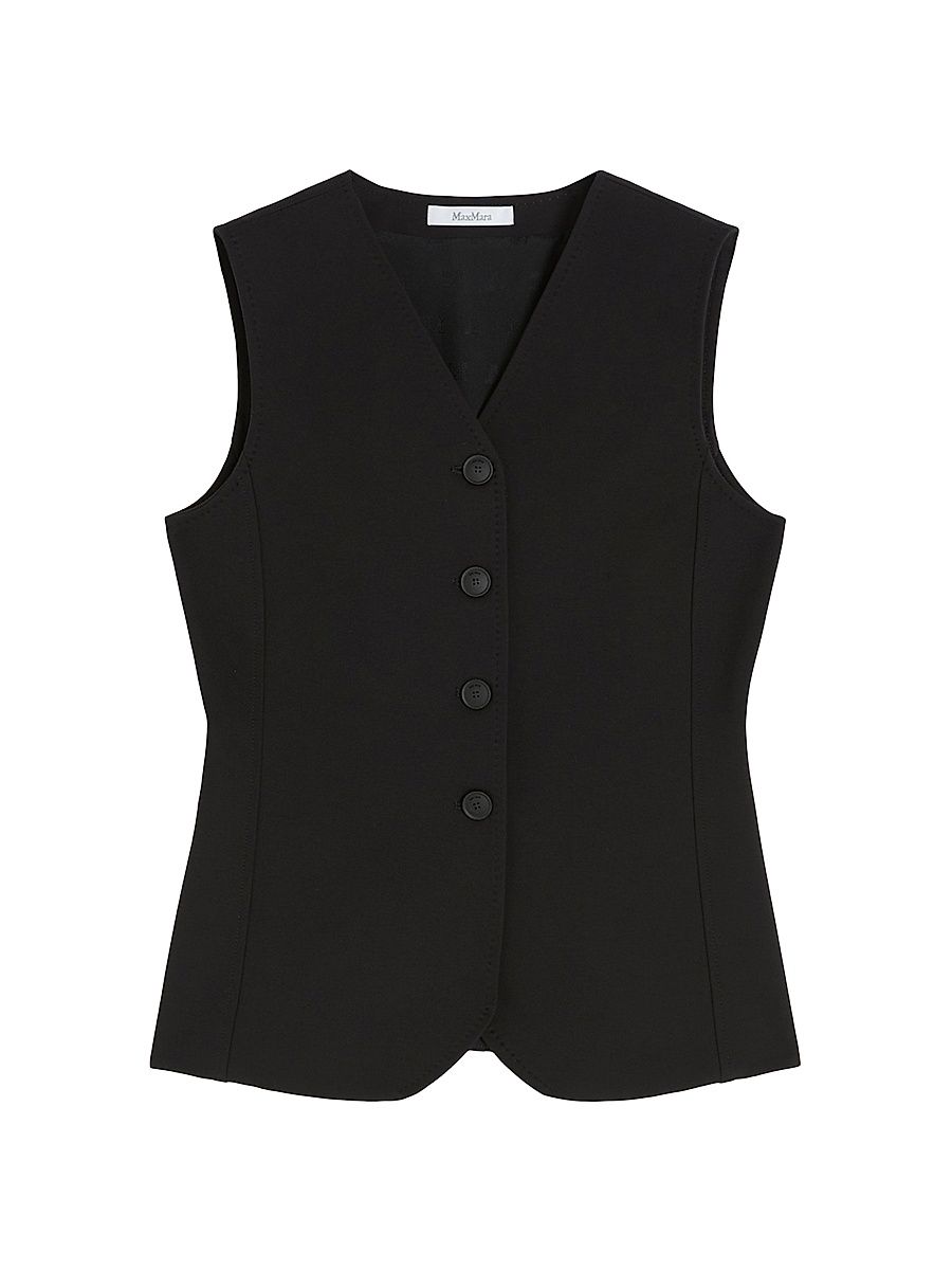 Women's Compact Jersey Gilet - Black - Size 14