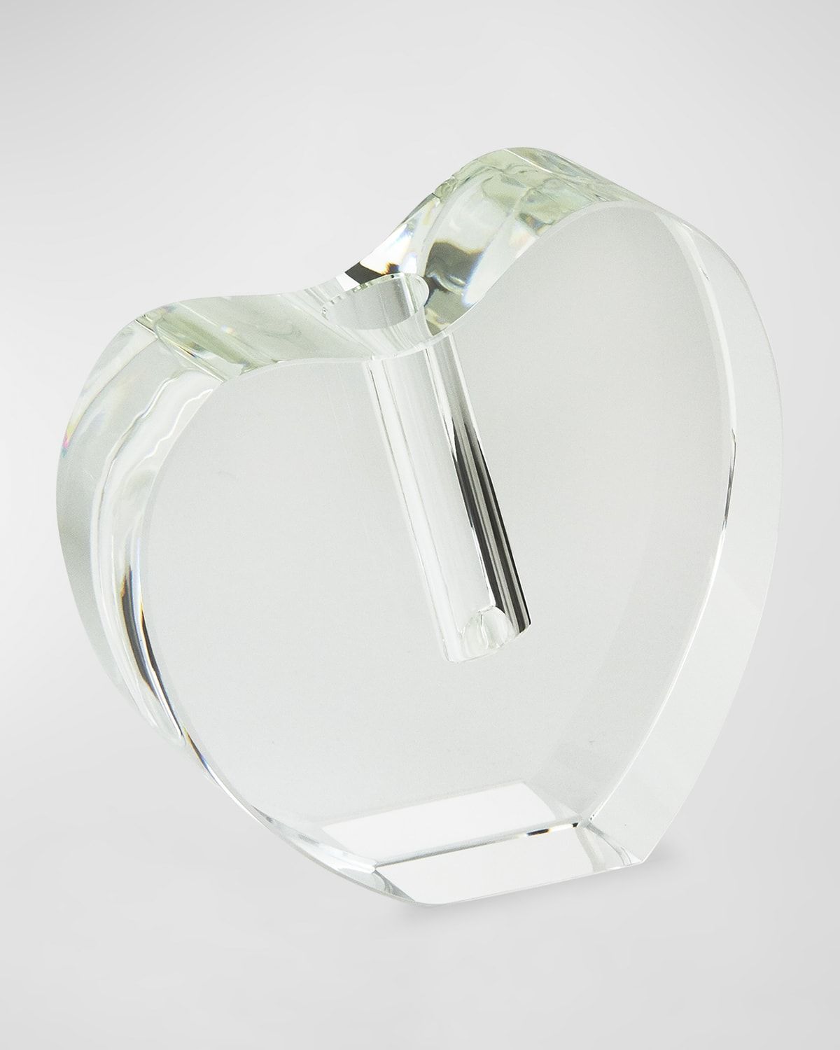 Clear Crystal Heart Vase Large