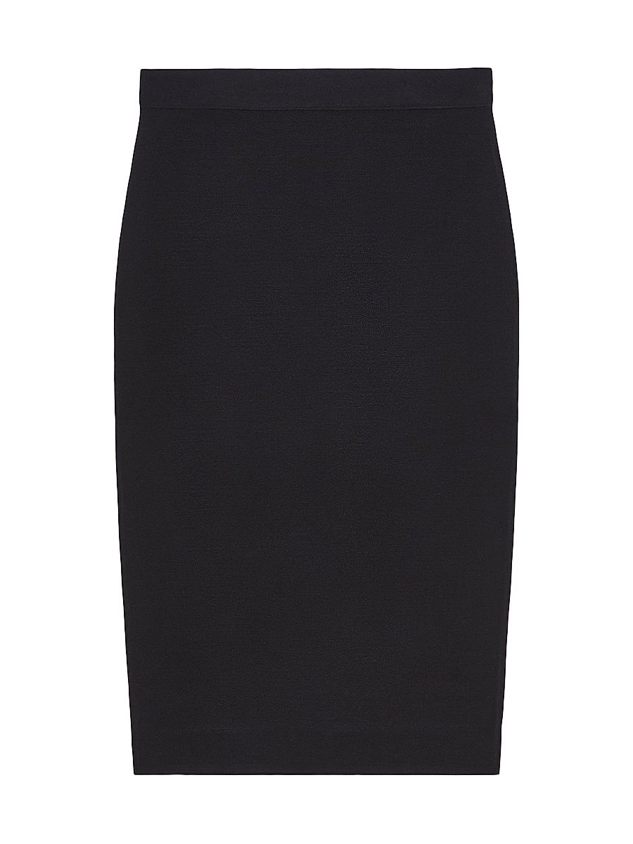 Women's Stretch Viscose Pencil Skirt - Navy - Size XL