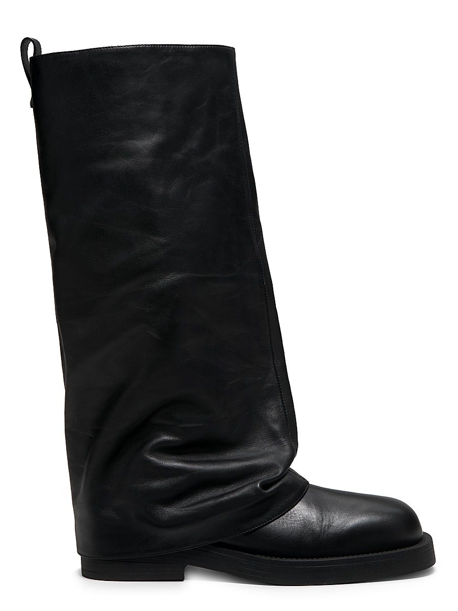 Women's Keira Leather Cloak Boots - Black - Size 8
