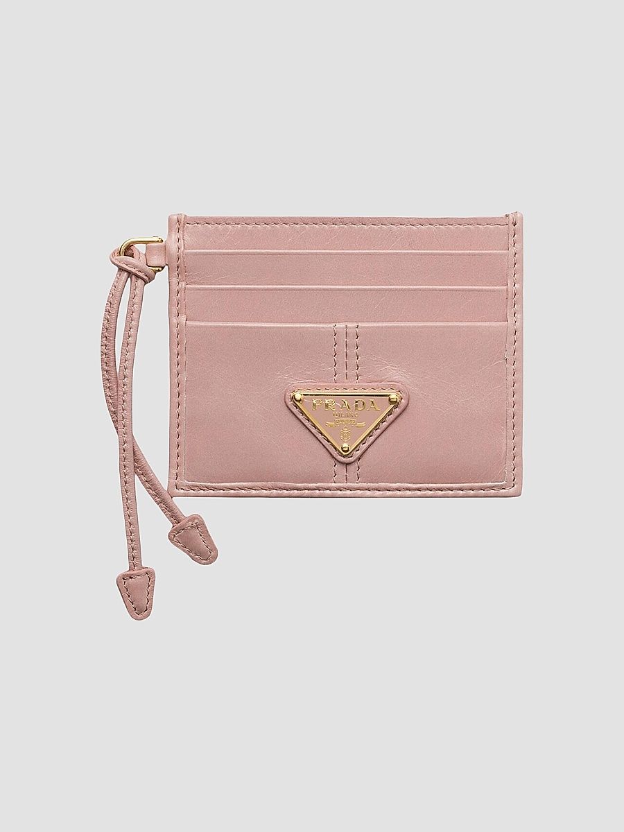 Prada Women's Leather Card Holder - Pink