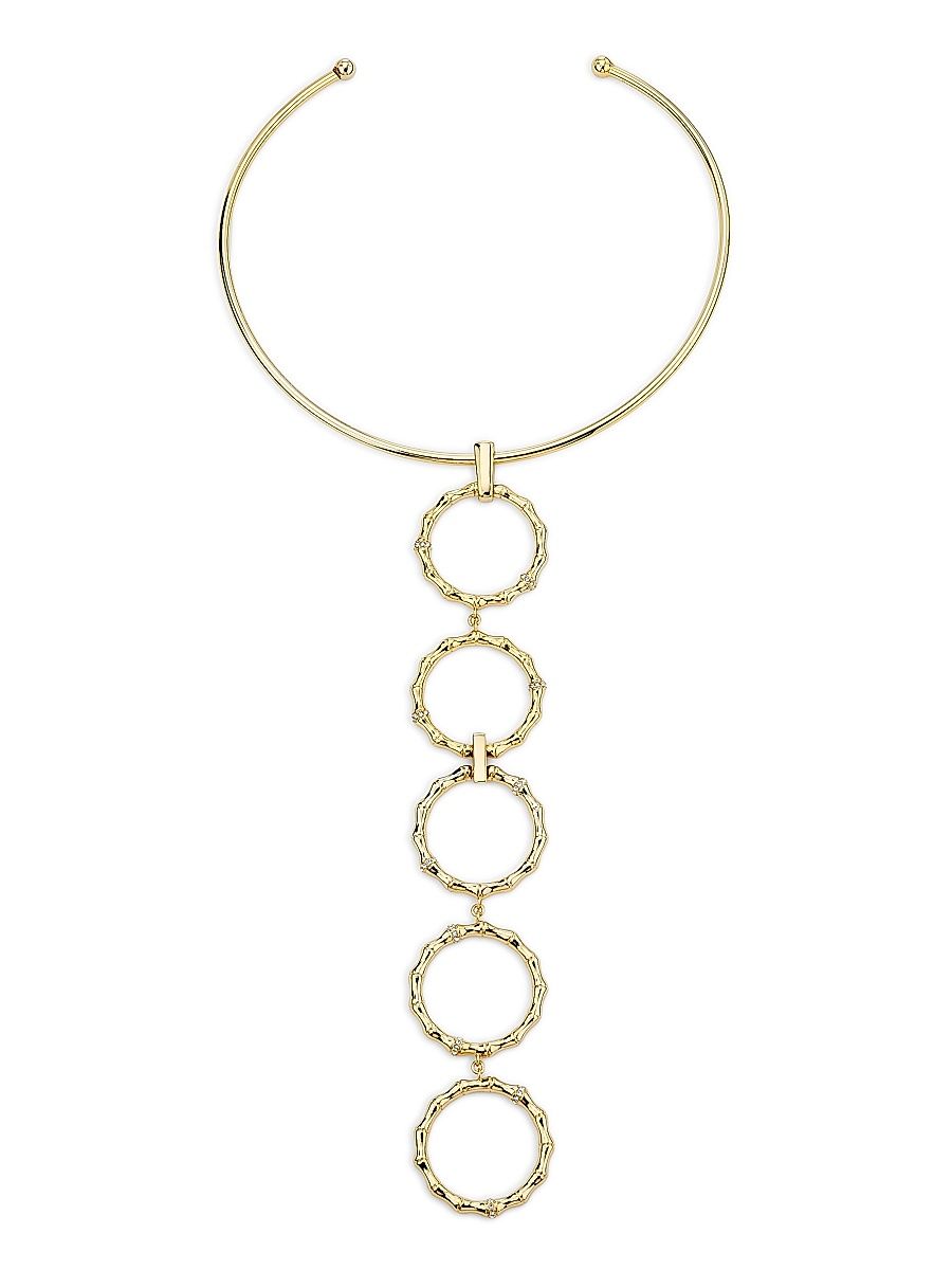 Women's Chiara Goldtone & Cubic Zirconia Bamboo Choker - Gold