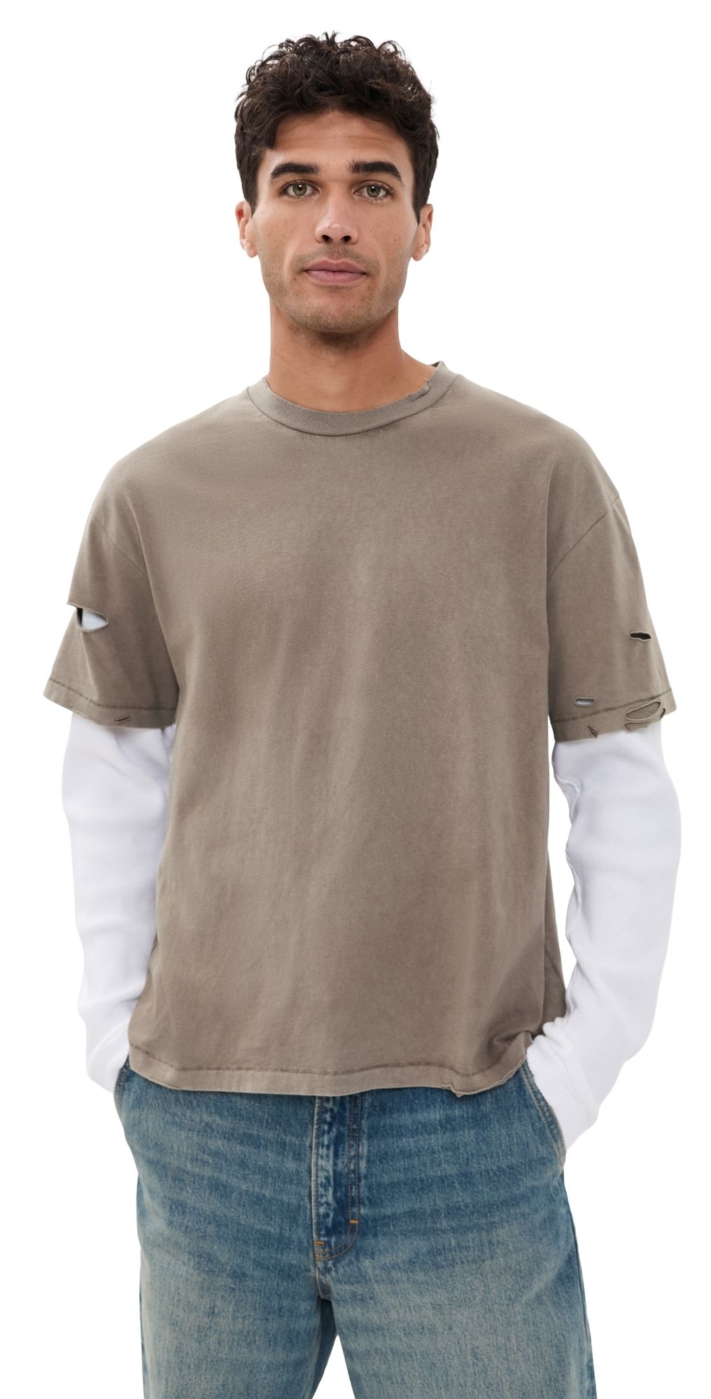 Stockholm Surfboard Club Layer Box Tee Hickory L