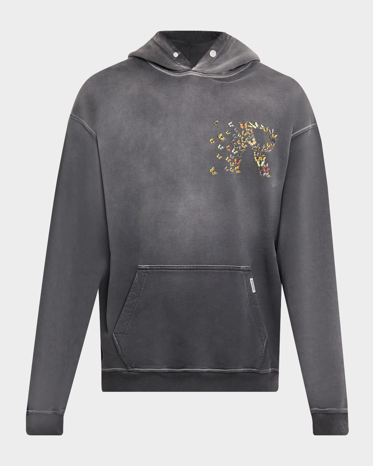 Men & apos;s Butterfly Initial Cotton Hoodie