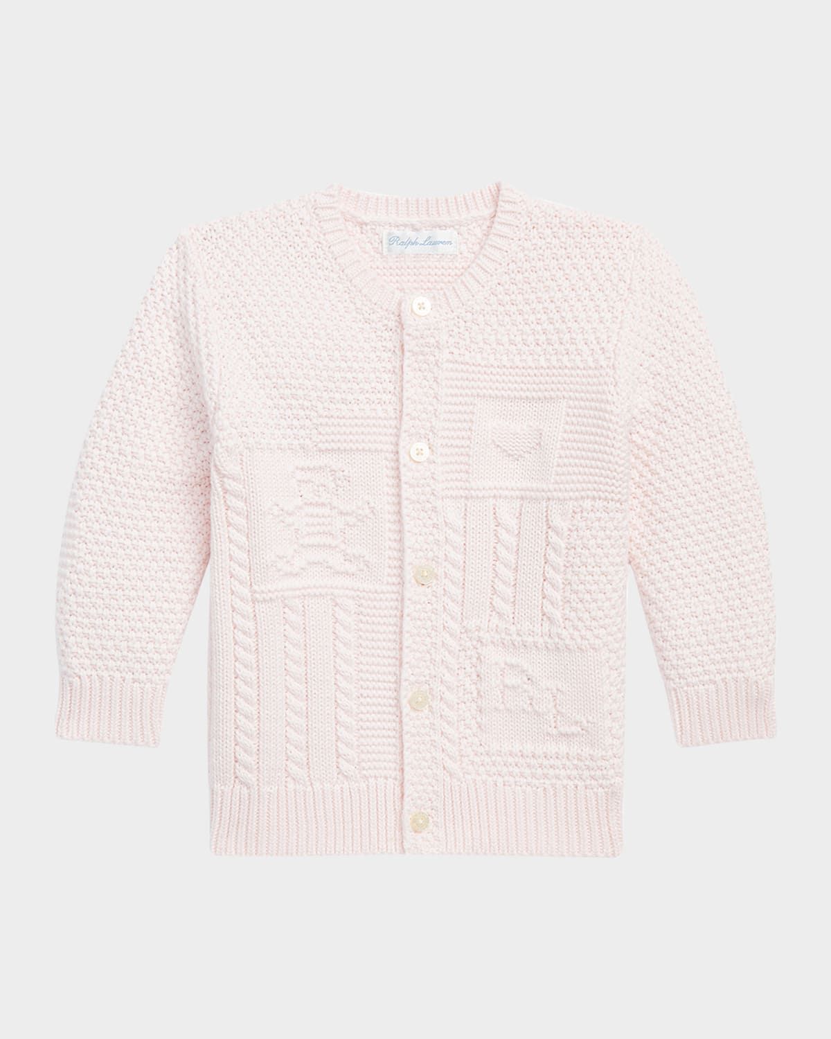 Girl & apos;s Cardigan W/ Bear Intarsia, Size 3M-24M