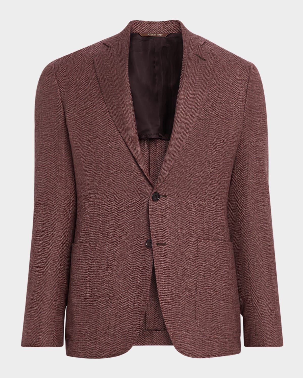 Men & apos;s Herringbone Notch Lapel Sport Coat