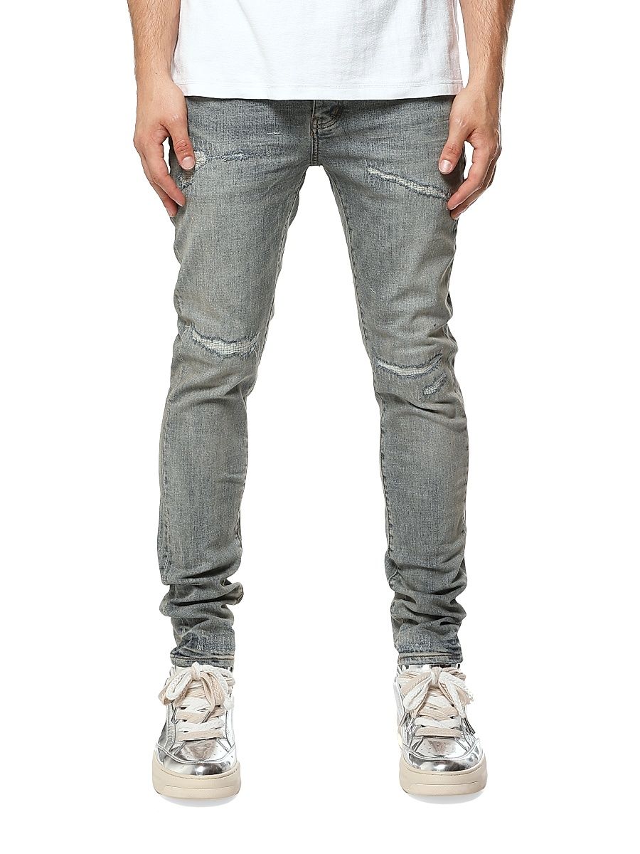 Men's P001 Vintage Repair Stacked Skinny Jeans - Light Indigo - Size 36