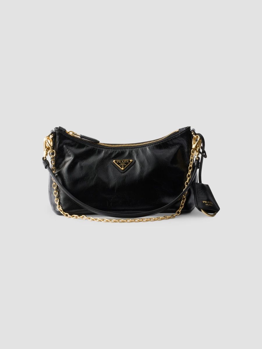 Prada Women's Leather Mini Shoulder Bag - Black
