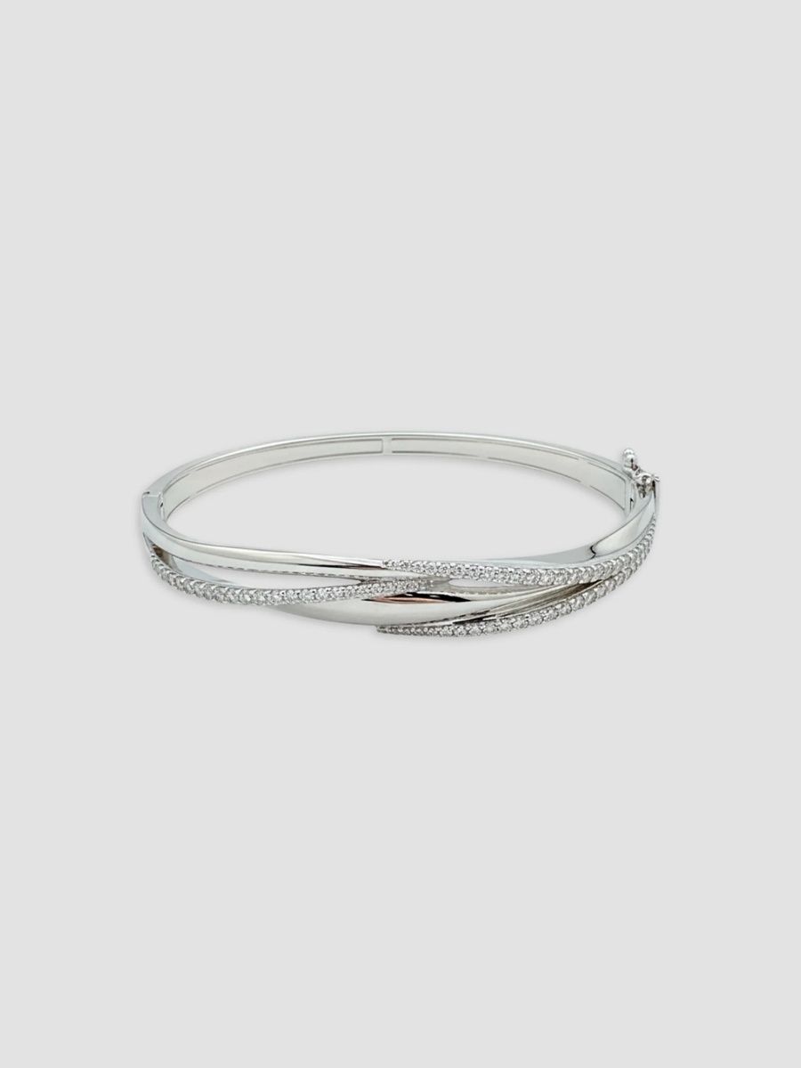 Hueb Women's Dunas 18K White Gold & 0.98 TCW Diamond Bangle - White Gold
