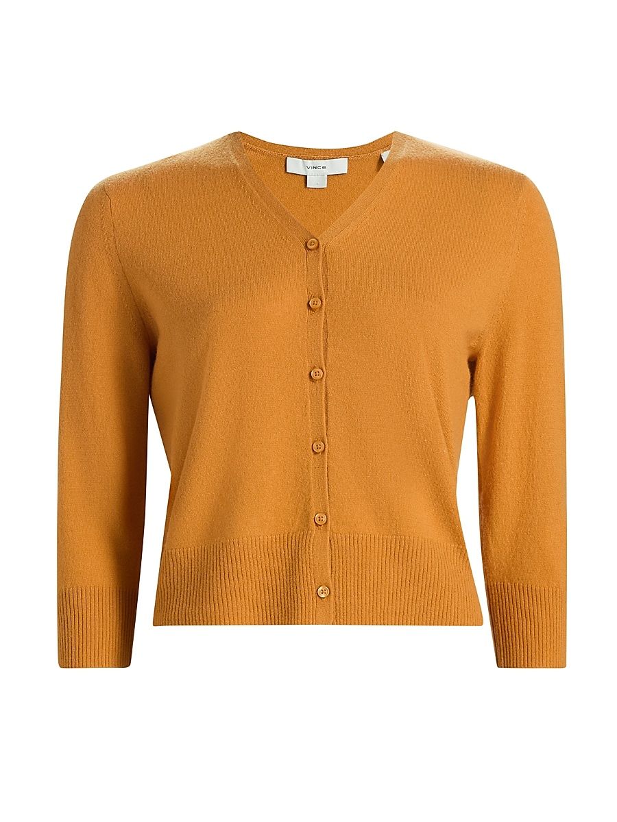Women's Cashmere-Silk Cardigan - Clementine - Size XXS
