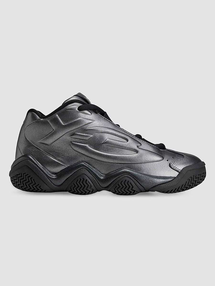 Men Y-3 Megaball High-Top Sneakers - Silver - Size 11