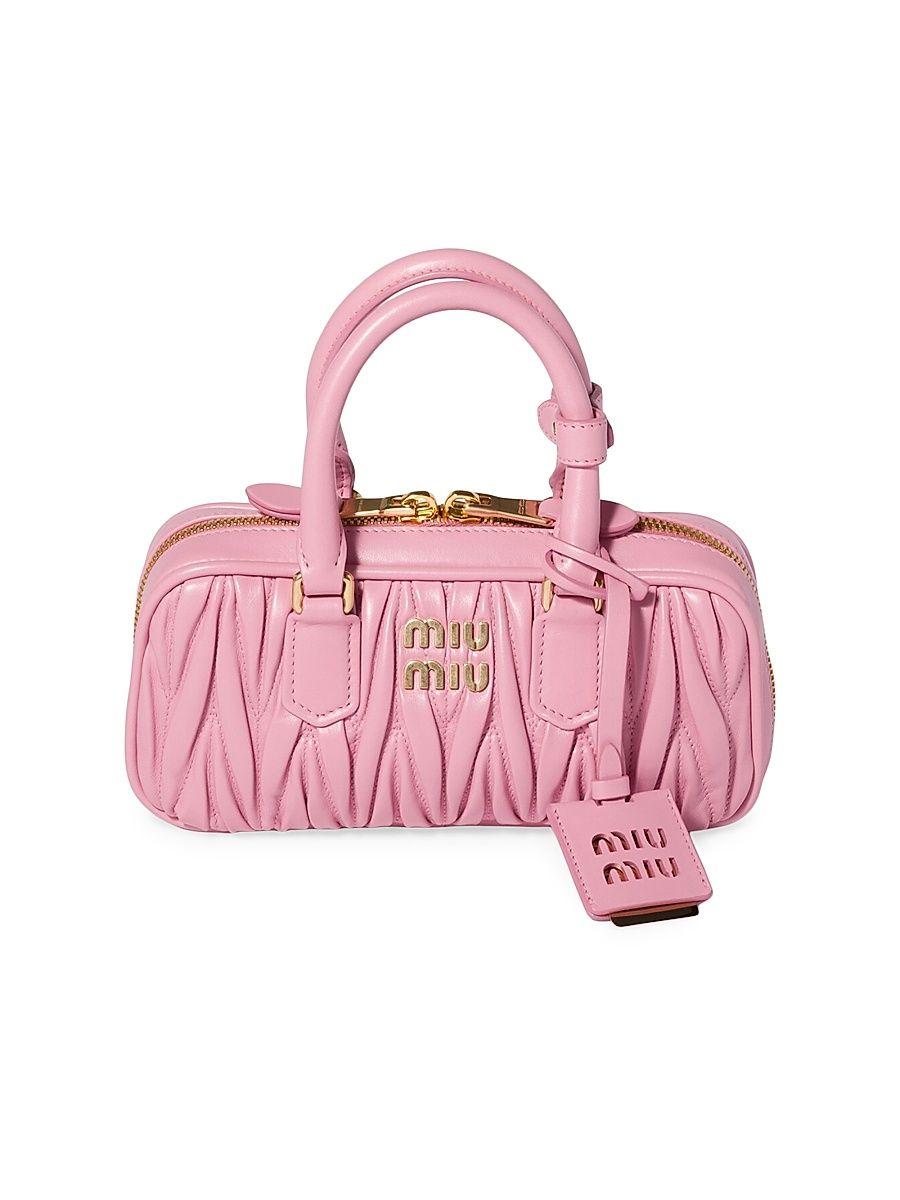 Women's Arcadie Matelasse Nappa Leather Mini Top Handle Bag - Pink