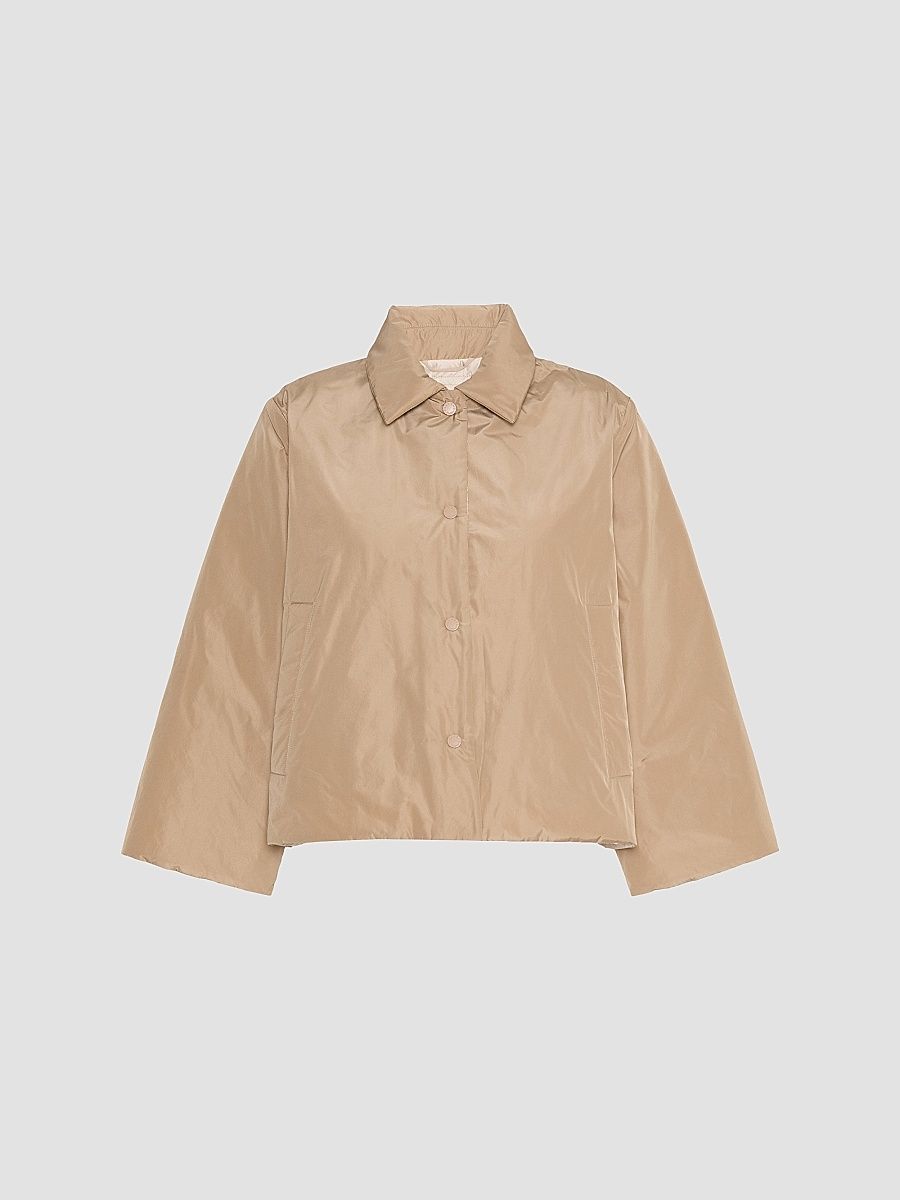 Women's Reversible Water Repellent Taffeta Padded Jacket - Camel - Size 4